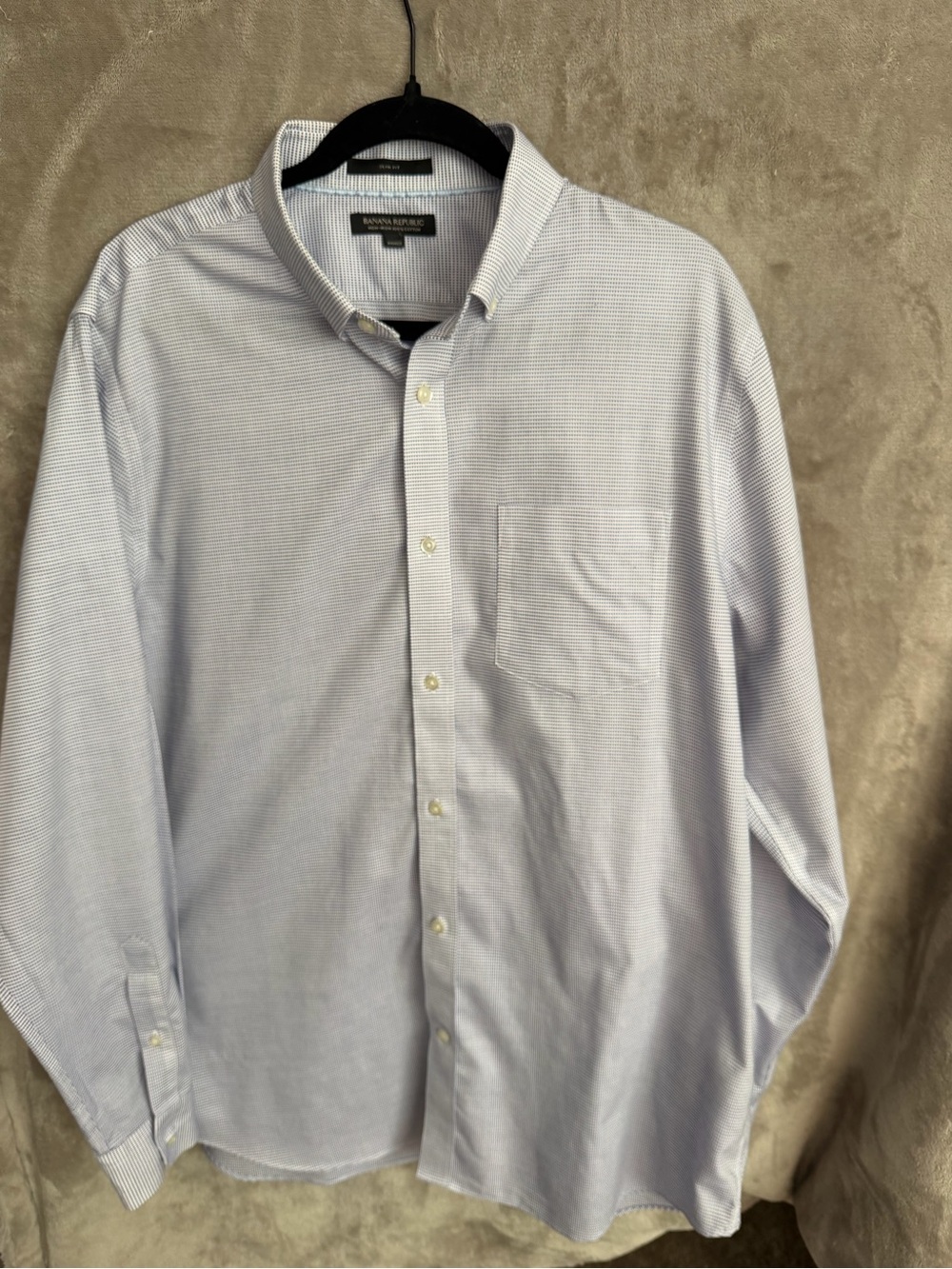 Banana Republic Light Blue Microstripe Button-Down Shirt - Men's